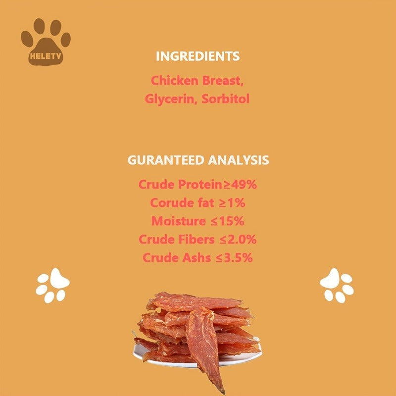 Dog Treats BLACK DUCK Chicken Jerky with Four Retained Count and Weight-Labeled Package Options for Reward Use