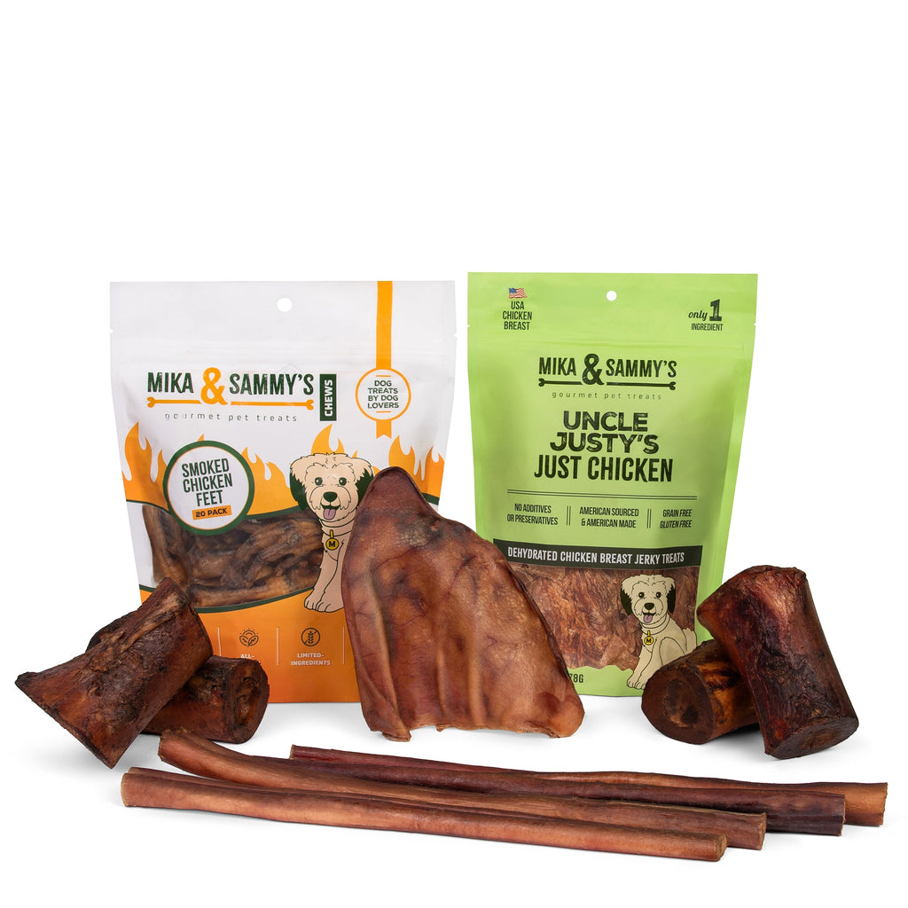 Medium Dog Treat and Chew Bundle Uncle Justy's Just Chicken