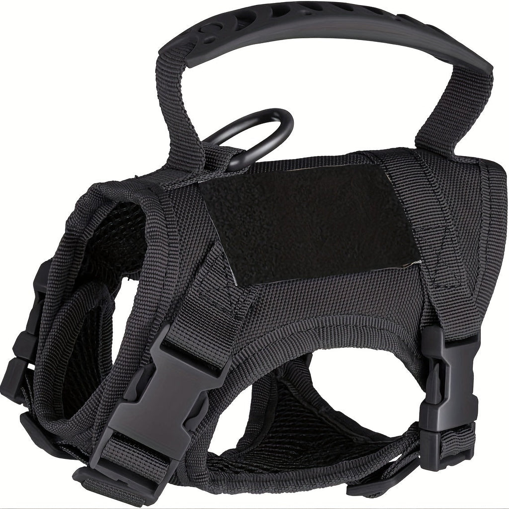 Cat Tactical Vest Harness Adjustable 600D Chest Strap for Cats & Puppies – Escape-Proof Training Vest Harness in Black Khaki Red Rose Red
