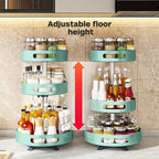 Rotating Spice Rack Double Layer Stainless Steel Countertop Corner Seasoning Storage for Laundry Rooms, Closets and Home Organization