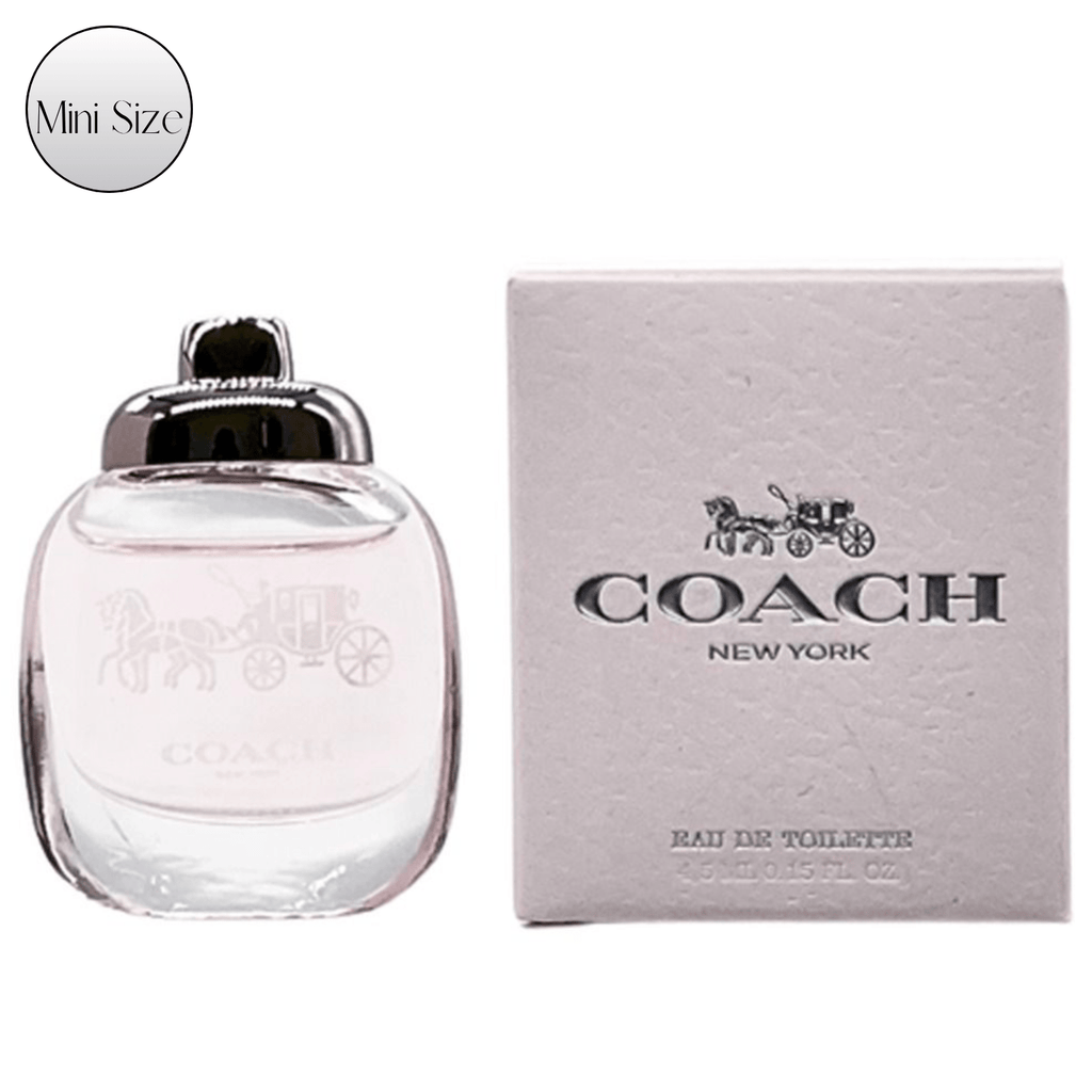 Eau de Toilette Coach New York for Women 4.5ml Mini Bottle with Silver Cap and Pink Boxed Presentation