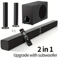 Detachable 31.5-Inch TV Soundbar with Remote, ARC, Optical and AUX Connections and Subwoofer Options