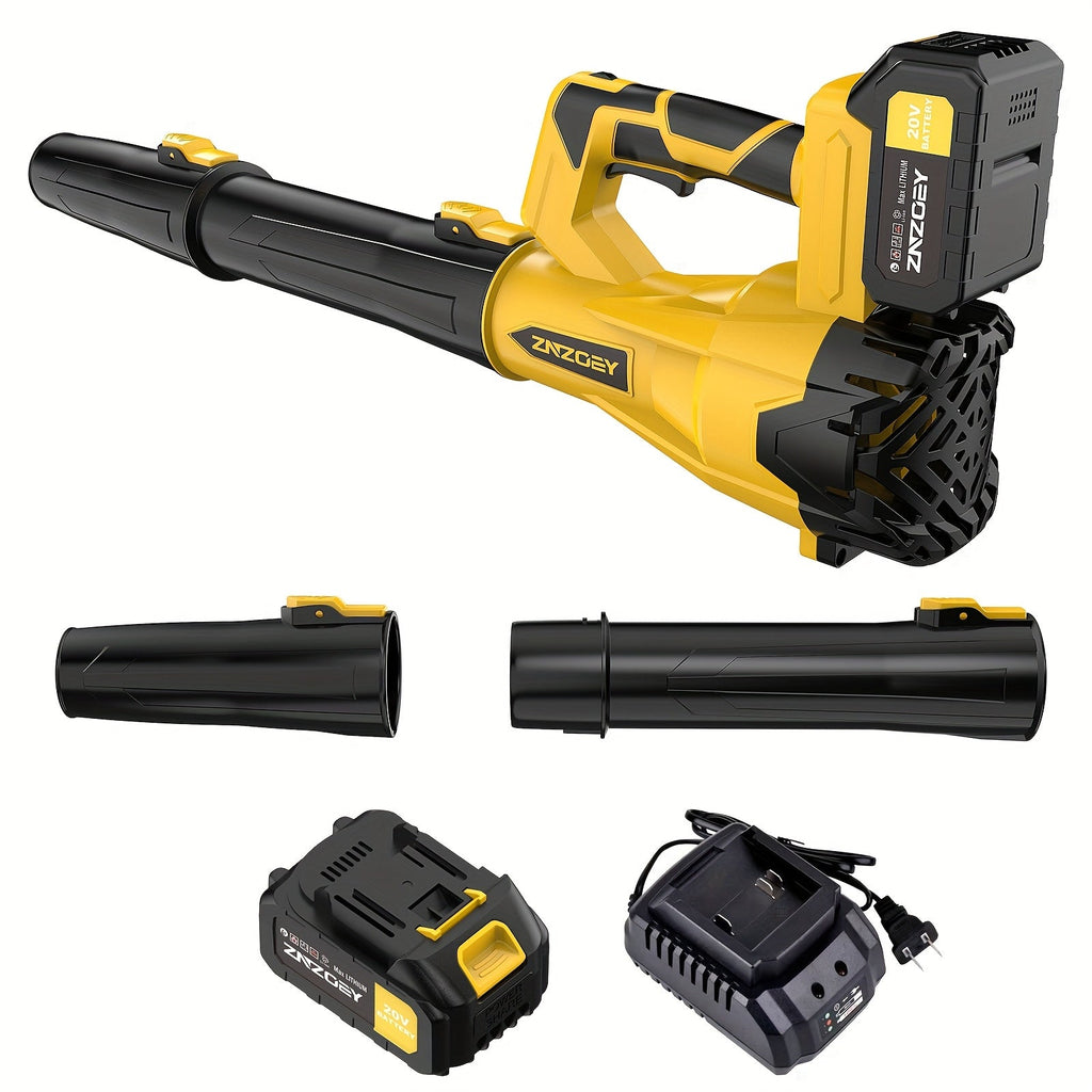 Cordless Leaf Blower 580CFM 160MPH, 40V Brushless Motor, 4.0Ah Battery, 6-Speed, Extension Nozzle