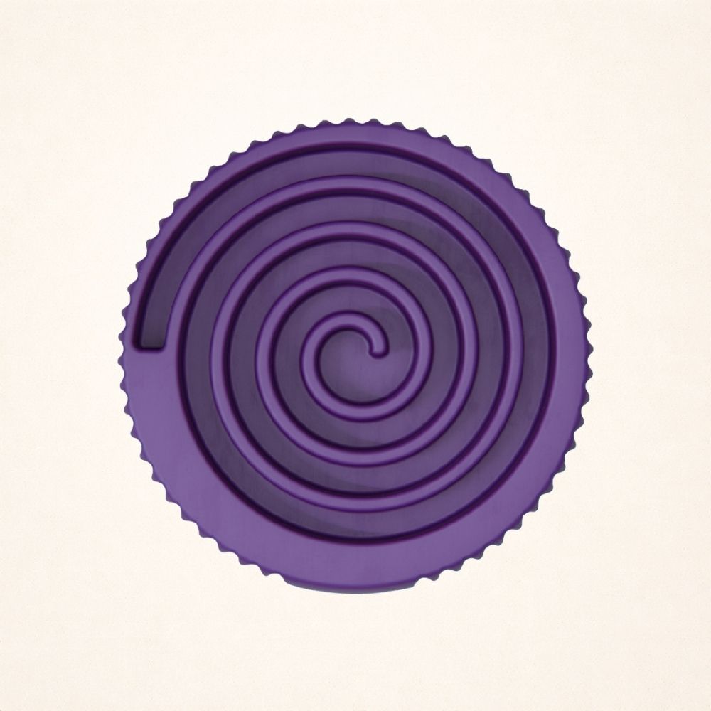 Refillable Swirl Dog Enrichment Toy XXL |UP TO 140+ LB DOGS / Purple