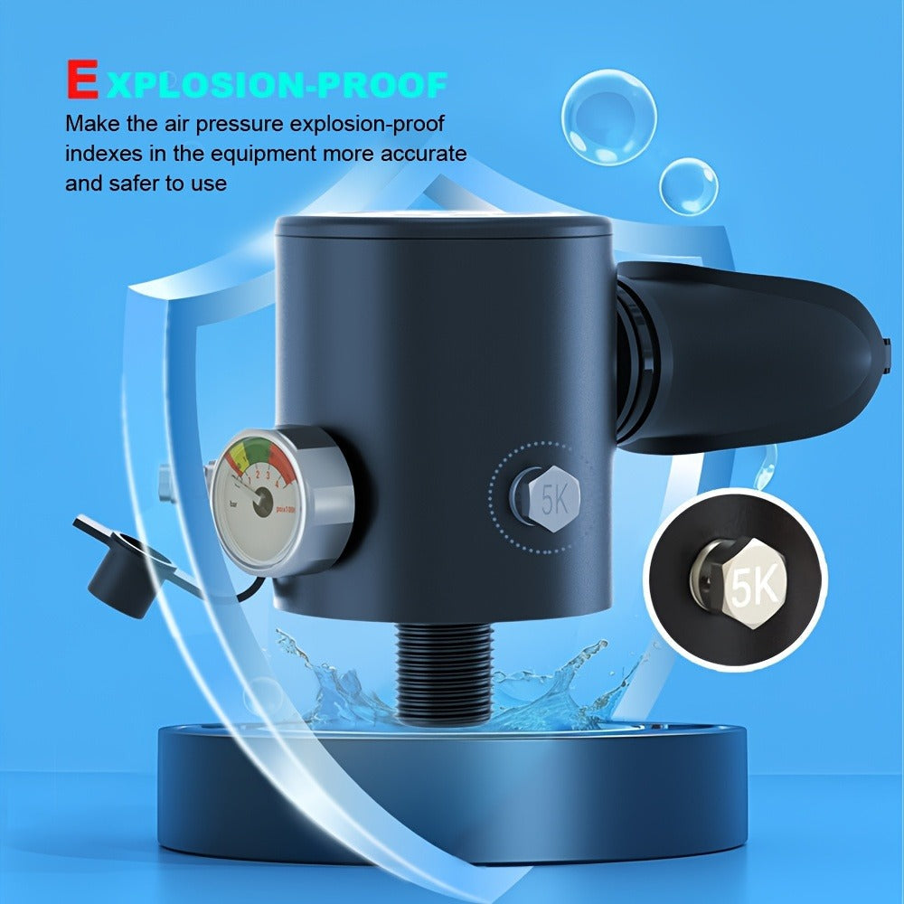 Mini Scuba Tank Set 0.5L – Reusable Diving Cylinder with Hand Pump, 3000PSI 200Bar, 35 Breaths Backup Air for Shallow Water Diving Reef