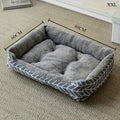 Pet Bed All-Season Soft Sleeping Pad for Cats & Dogs Breathable Washable Mat 4 Sizes M L XL XXL Fits All Breeds Grey Stripes Yellow Chicken