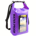 Dry Bag Backpack with Touchscreen Phone Window & Roll Top Closure, Dry Storage Bag for Men Women