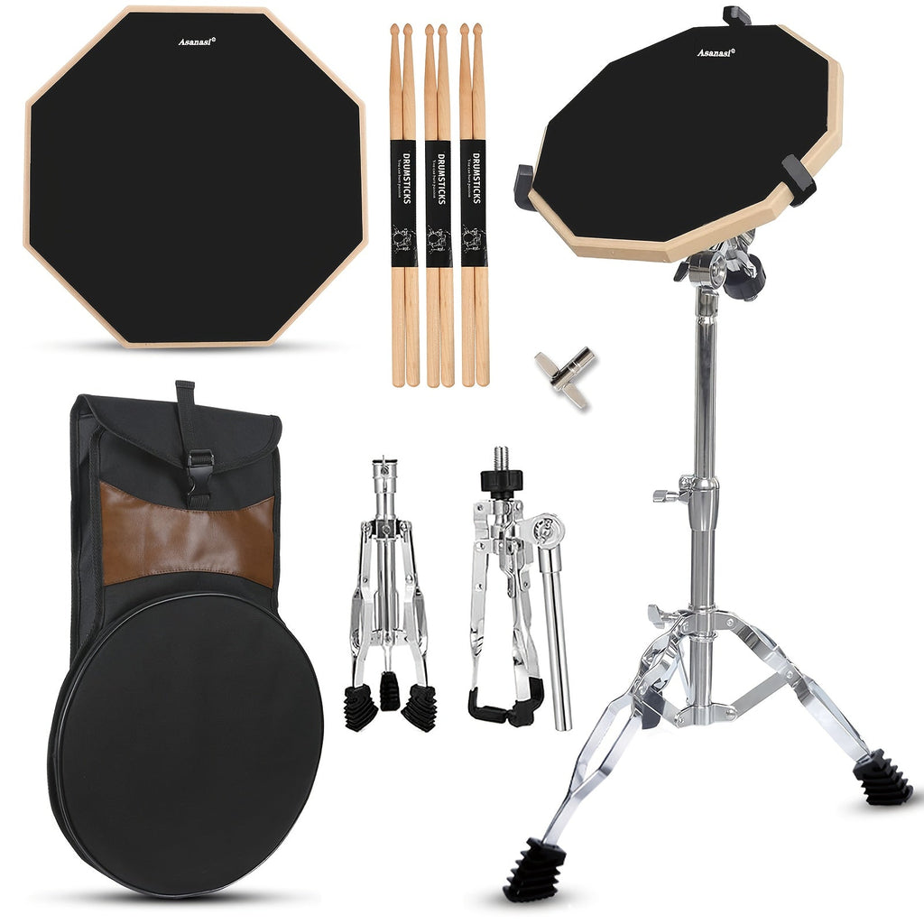 12-Inch Drum Practice Pad Set shown in the Black option