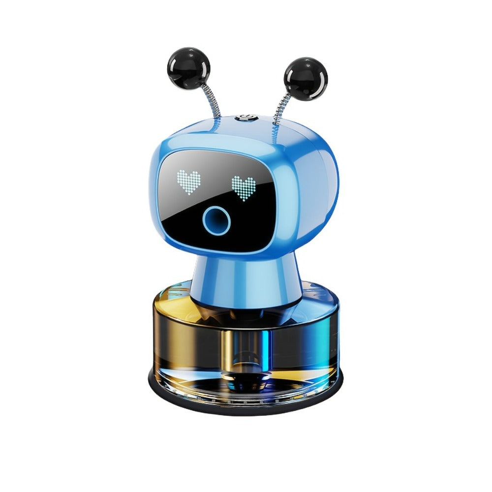 Car Air Freshener Auto Spray Robot Design USB Rechargeable – AI Expression Display, 4-Level Fragrance Control