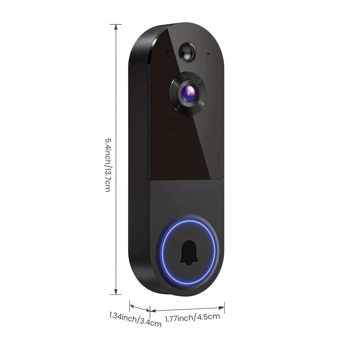 Video Doorbell 2K Wireless Camera with Night Vision, Two-Way Audio, Rechargeable Power and Local Storage Support