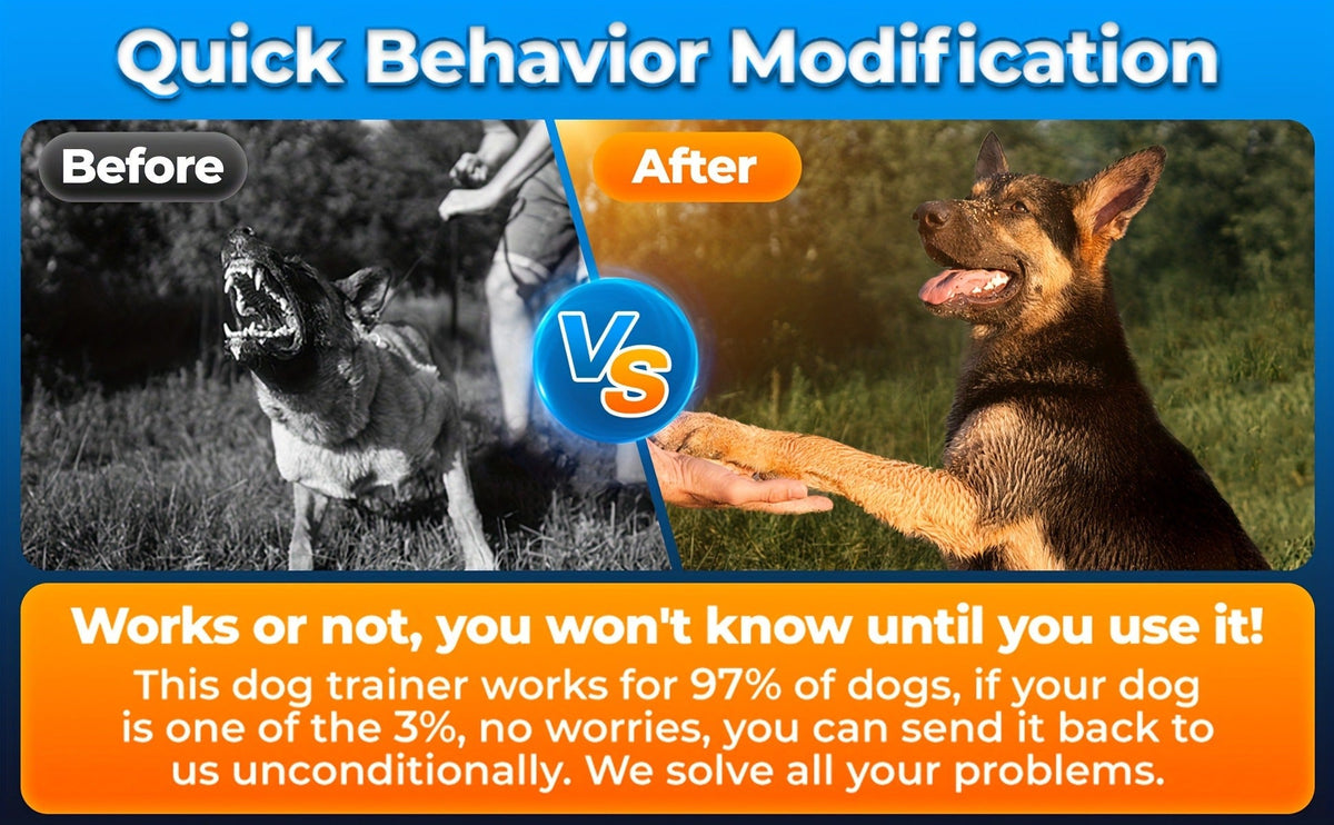 Ultrasonic Dog Repeller & Anti-Barking Device – Portable Handheld Bark Deterrent with LED Light, Soundwave Technology
