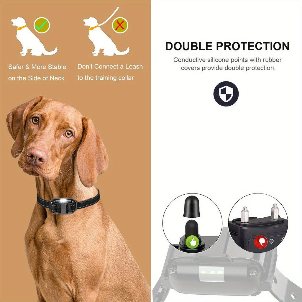 Dog Training Collar Remote Set with LED, Beep, Vibration and Static Modes for One, Two or Three Receivers