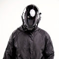 Mechanical Cyberpunk Mask Black, Futuristic Sci-Fi Half Face Costume Prop for Halloween Cosplay, Rave Bar Club Party