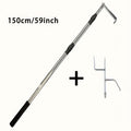 Telescopic Truck Grab Bar Set Stainless Steel Adjustable Length Anti-Slip Grips 59 Inch for Pickups Trucks Trailers Warehouses Construction