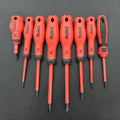 Eight-Piece Magnetic Tip Screwdriver Set with Four Slotted and Four Phillips Tools in Multiple Shaft Lengths