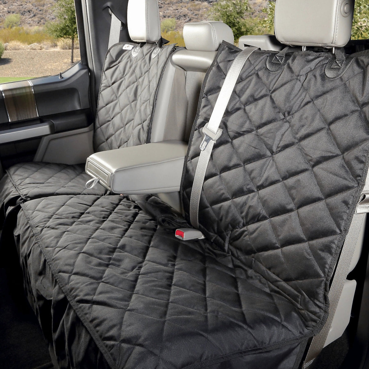 4Knines Crew Cab Cover middle armrest and middle seatbelt