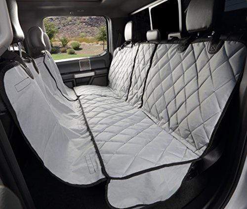 Crew Cab Truck Dog Seat Cover with Hammock, Passenger Side Split / Grey