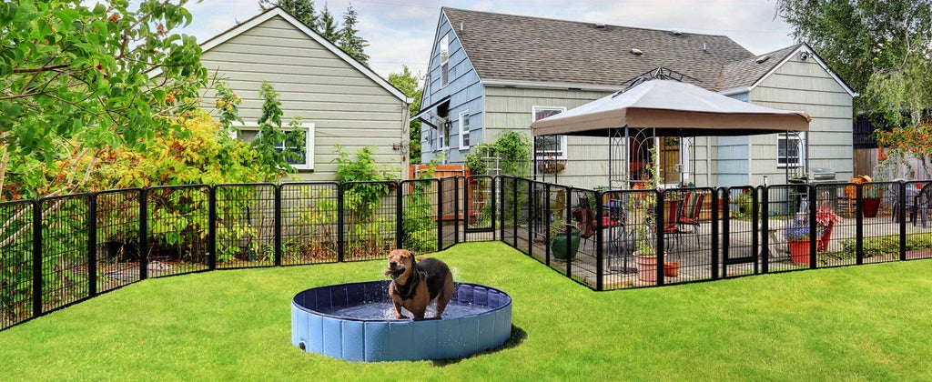 Dog Playpen Heavy Duty Foldable – 8 & 16 Panel Pet Exercise Pen for Large Medium Small Dogs, Portable Indoor Outdoor Puppy Pen for Yard