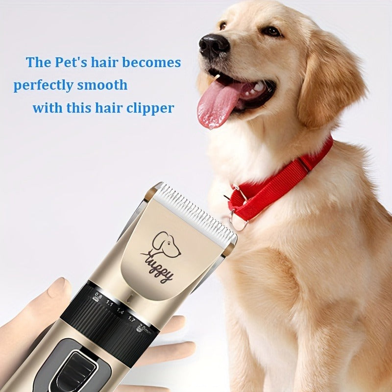 12-in-1 Pet Hair Trimmer Kit USB Rechargeable – Professional Cordless Electric Clippers for Dogs Cats Puppies Kittens
