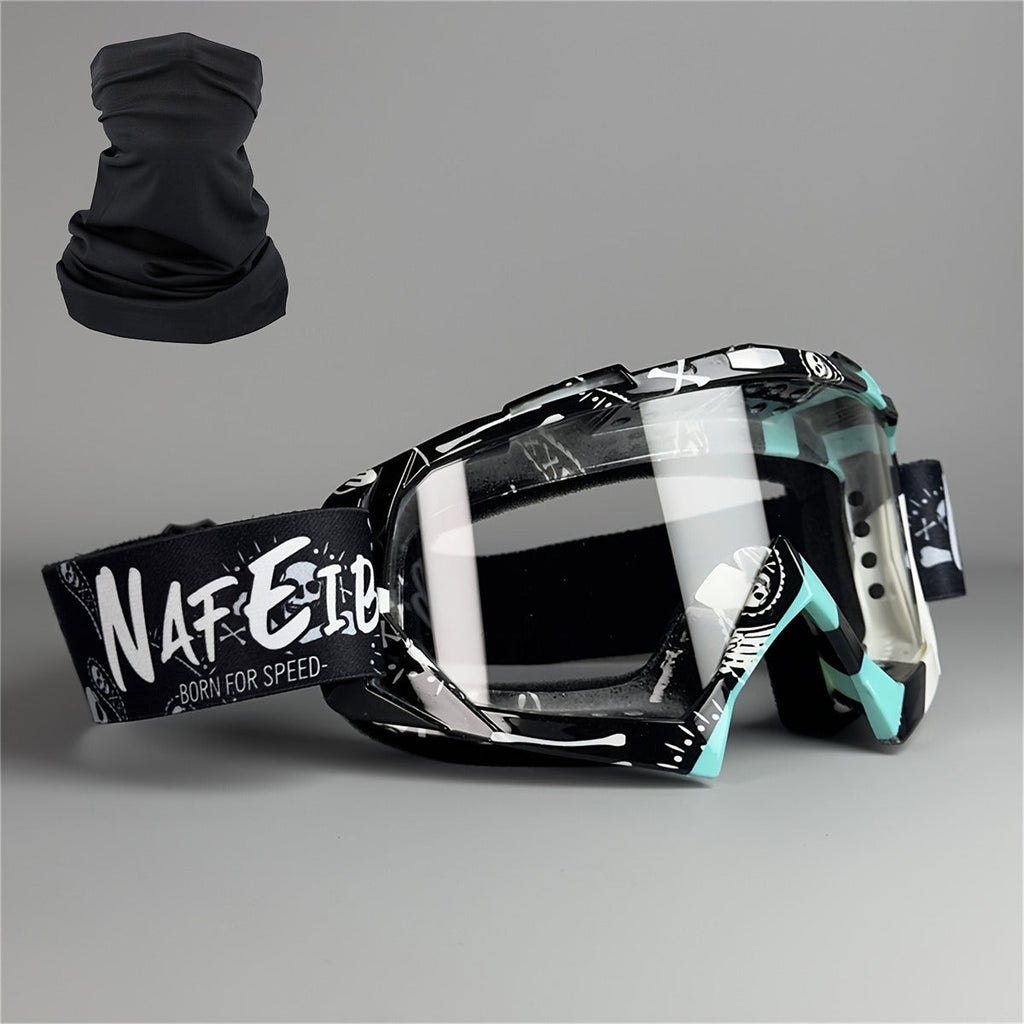 Thirty-Style NAFEIB Ski Goggle and Matching Headwear Set with Mirrored, Clear, Silver and Gray Lens Options