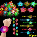 Party Favors LED Fidget-Spinner Wristbands, 30-Piece Multicolor Light-Up Set for Night Events