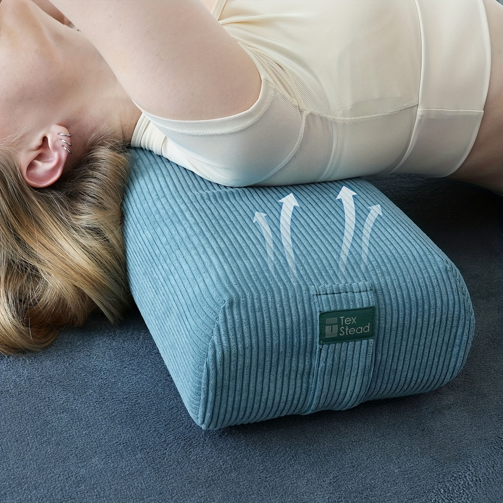 Yoga Bolster Pillow – Long Supportive Cushion for Restorative Yoga & Floor Sitting, Carry Handle & Machine Washable Cover for Meditation