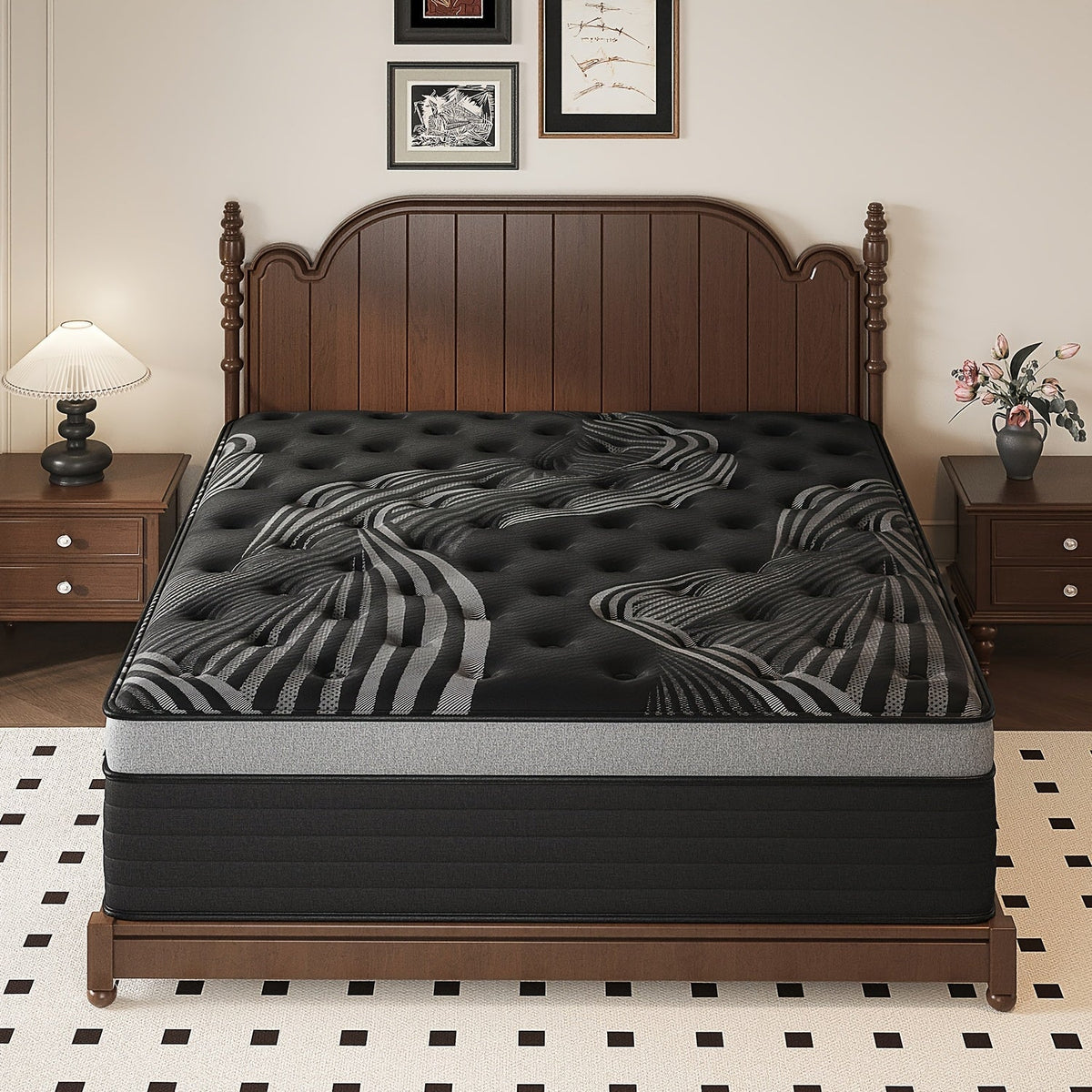 Mattress shown in the 12in-Black, Full option