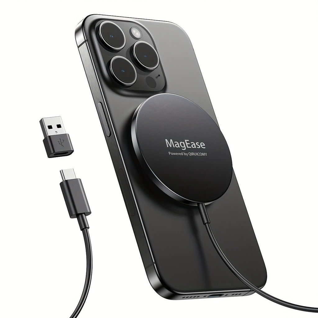 MagSafe Magnetic Wireless Charging Pad 15W Snap Alignment, Fast Charger for iPhone 17/16/15/14/13/12 & AirPods Pro/3/2