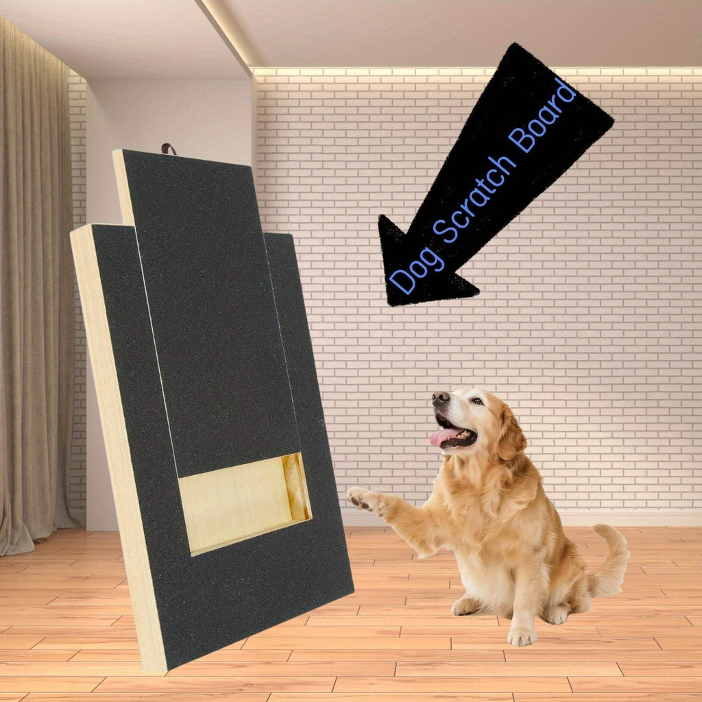 Dog Nail Scratch Board with Foldable Adjustable Stand, Replaceable Sandpaper and Bracket or Flat Options