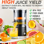 Electric Citrus Juicer Rechargeable USB-C, Portable Electric Orange Juicer Machine with 45W Motor