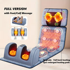 EMS Leg Massager Full Body Massage Pad 10-Zone Wave Vibration Kneading Pillow with Foot Calf Massager Hot Compress & Storage Bag