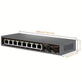 10-Port 2.5G Network Switch with 10G SFP+ Uplink - Fanless Metal Unmanaged Ethernet Switch, 8x 2.5GbE RJ45