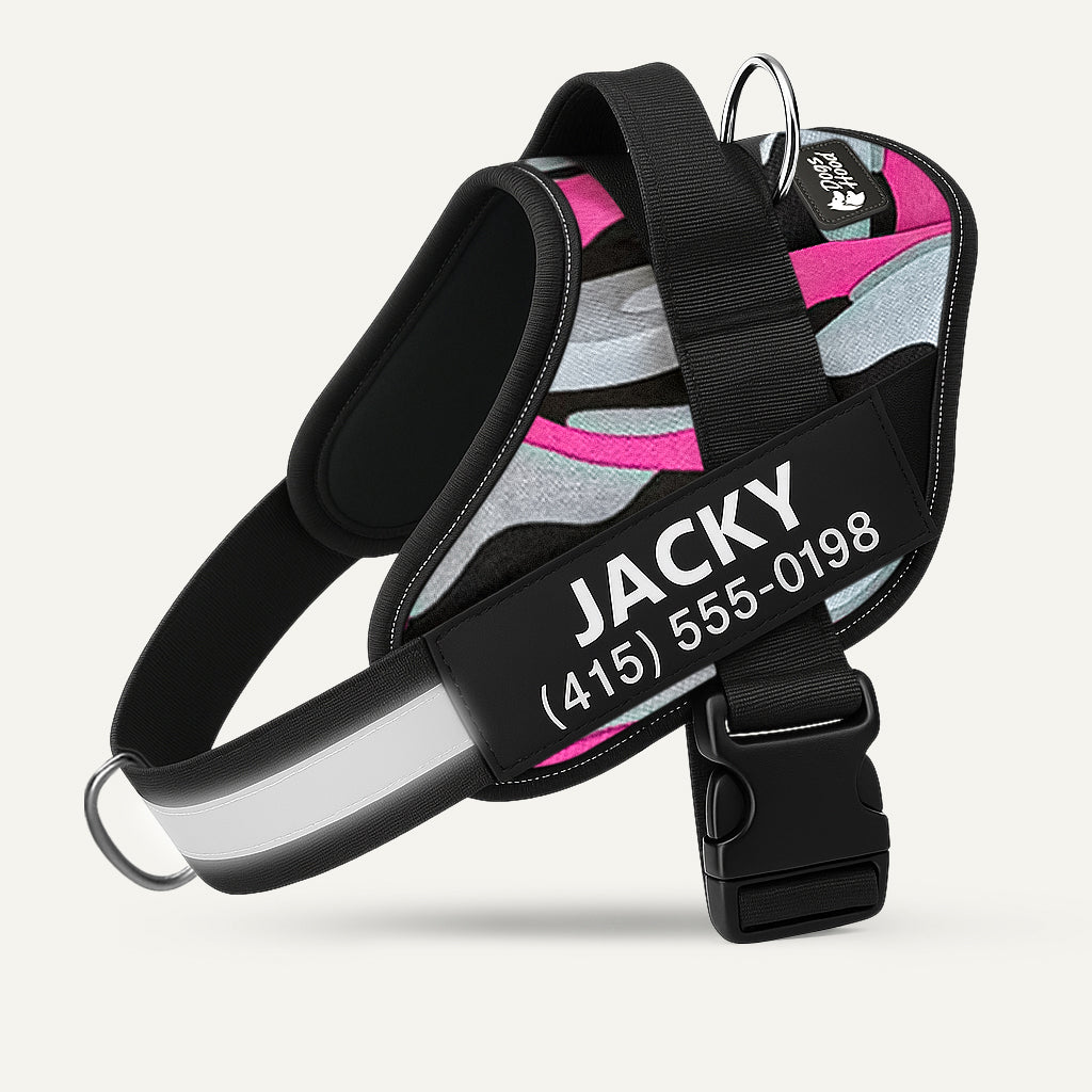 No-Pull Dog Harness, Camouflage Pink / XS