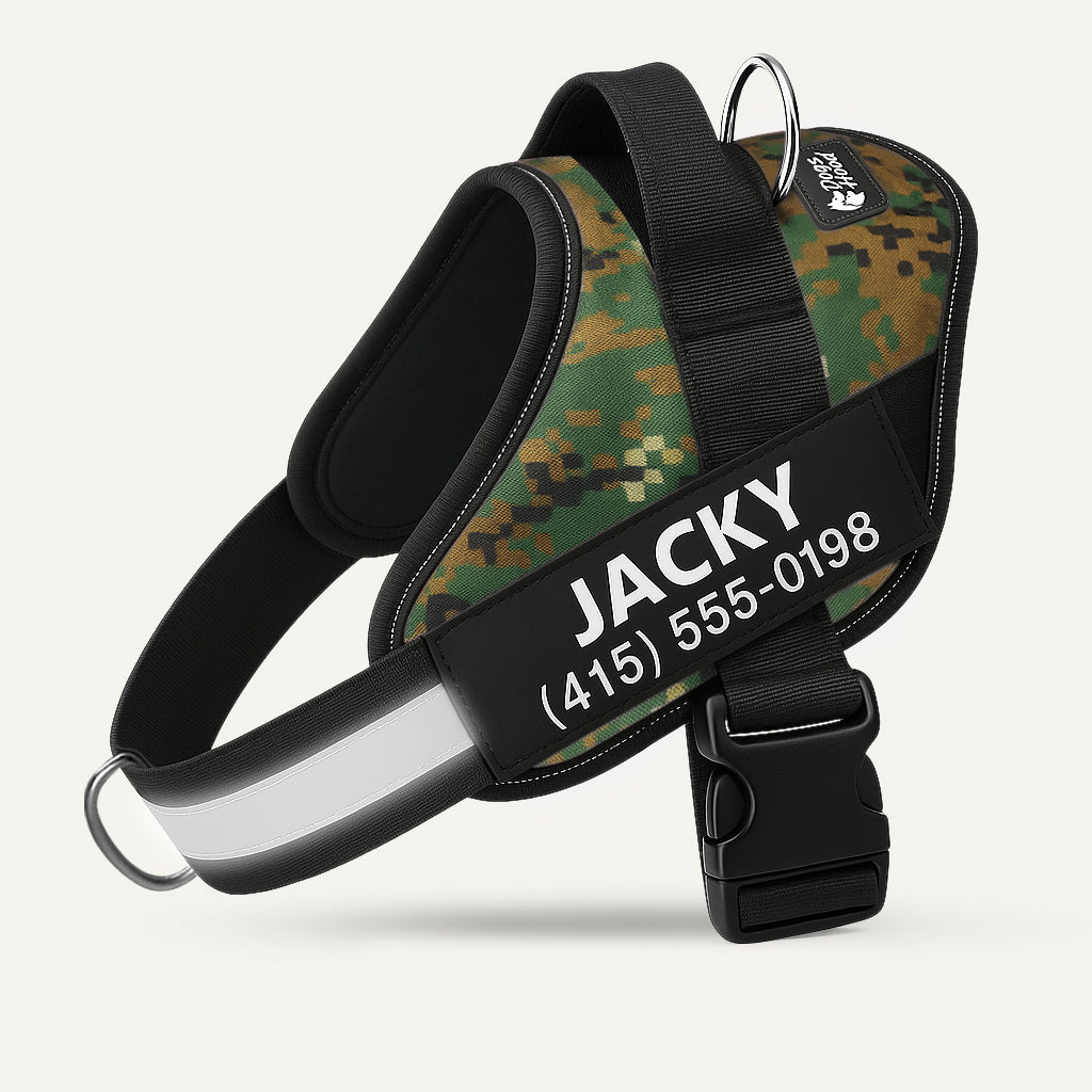 No-Pull Dog Harness, Camouflage green / XS