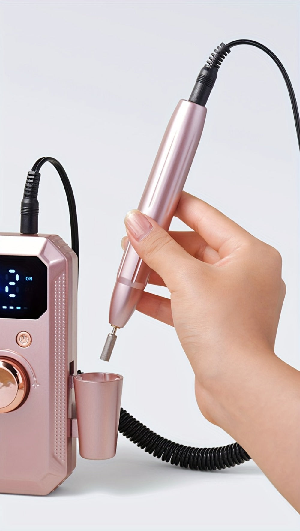 Cordless Electric Nail Drill Machine Rechargeable Professional E-File 11 Bits 20 Sanding Discs High Speed Acrylic Gel Natural Nails