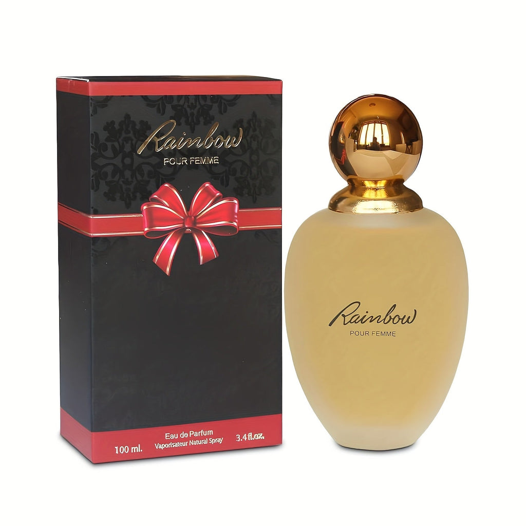 Eau de Parfum Rainbow for Women 100ml Natural Spray in Gold Bottle with Black Box for Daily Wear