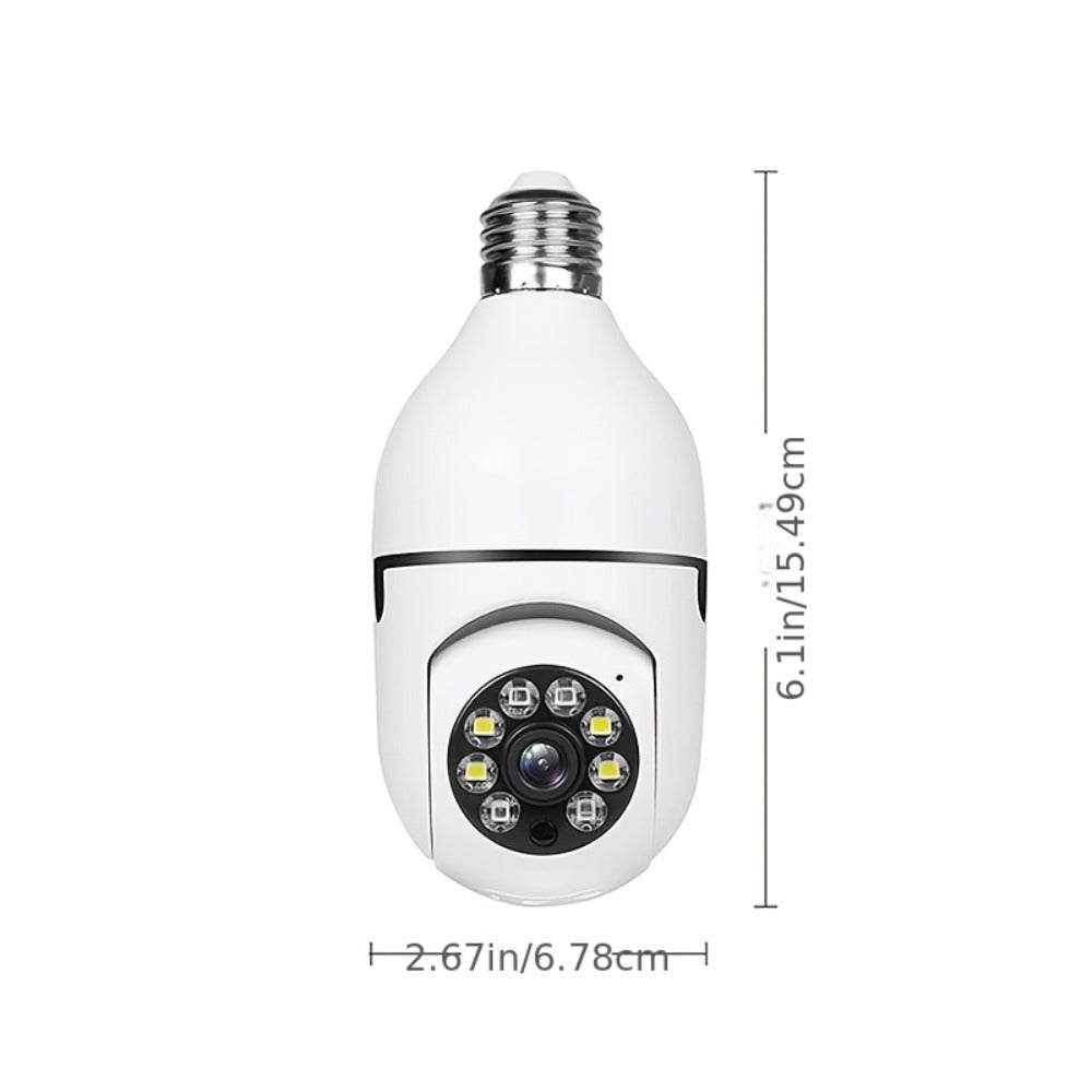 Security Camera 4MP Light-Bulb Two-Pack with Dual-Band WiFi, 360 Panoramic View and Infrared Night Vision