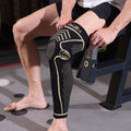 Copper Knee Brace Full Leg Support - Compression Sleeve with Patella Gel Pad & Double Metal Side Stabilizers