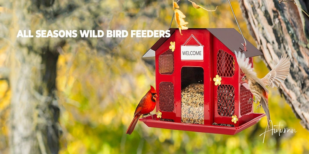 Metal Bird Feeder for Outside – 4 Lbs Large Capacity Hanging Wild Bird Feeder, for Garden, Yard and Pest Management