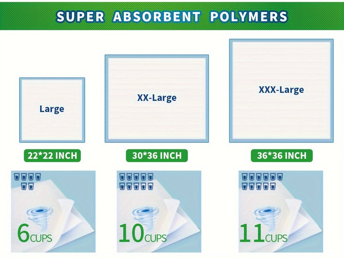 Disposable Dog Pee Pads for Puppy Training – Super Absorbent Leak-Proof Potty Pads with Odor Control, Housebreaking Training Pads for Dogs