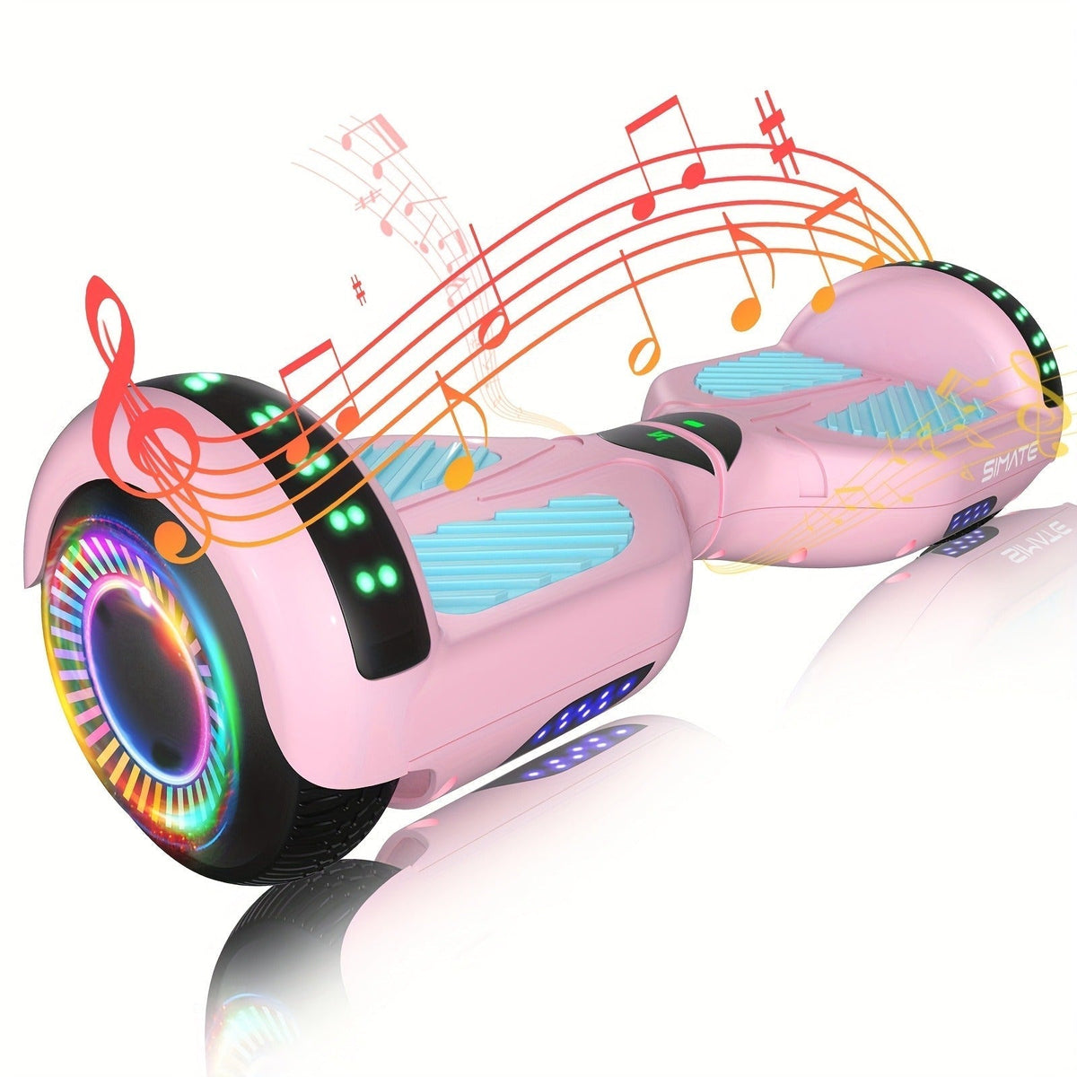 Self Balancing Hoverboard 6.5" LED Light Up Wheels 300W Motor 7.5MPH for Kids Teens Adults Multiple Colors