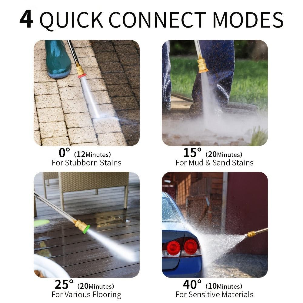 Pressure Washer 5000PSI Electric Power Washer 2.4-3.6GPM Adjustable 8-Level Touch Screen 34" Tall for Garden, Patio and Yard Use