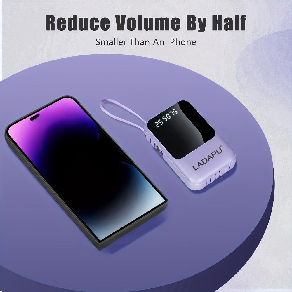 Power Bank 10000mAh Compact with Cable Set, 5W/15W/22.5W Variants, LED Light and Digital Display