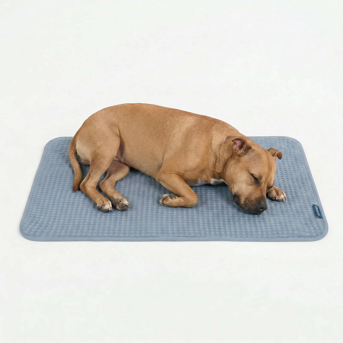 Breathable Cooling Dog Mat Waffle Ash Blue / L