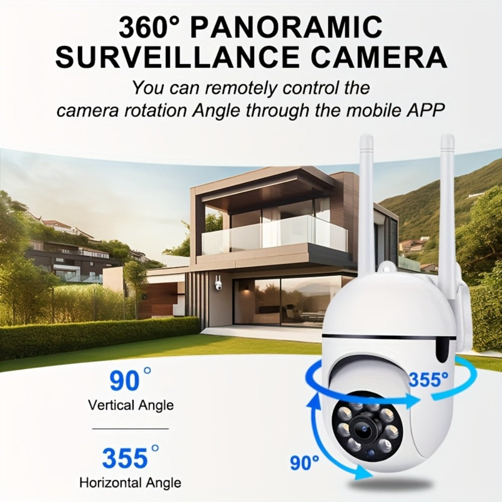 Security Camera 1080P Four-Pack with Dual-Band WiFi, 360 PTZ, Color Night Vision, Two-Way Audio and IP54
