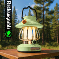 Camping Lantern Rechargeable LED, Snail Design Portable Camp Light with 3 Color Modes & Dimming, USB & Battery Dual Power
