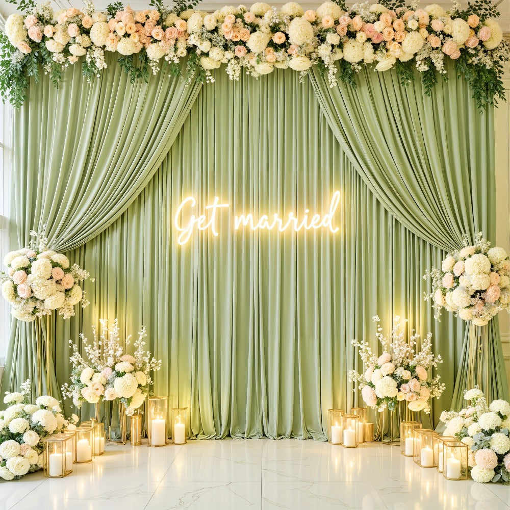 Two-Panel Photography Backdrop Curtain Set in 16 Colors with 59 x 85-Inch Panels and Pole Pockets
