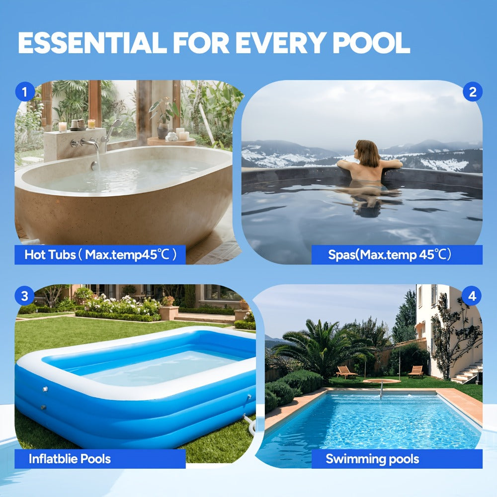 Cordless Pool Vacuum Cleaner with Telescopic Pole, 15.8 GPM Powerful Suction, 60-Min Runtime