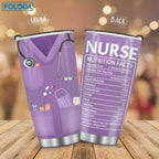 Insulated Tumbler 20oz Nurse Graphic Stainless Steel Vacuum Travel Mug in Four Color Options