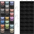 Over the Door Hat Organizer 24 Pocket - Baseball Cap Rack with Large Clear Pockets for Entryways, Bedrooms and Living Spaces